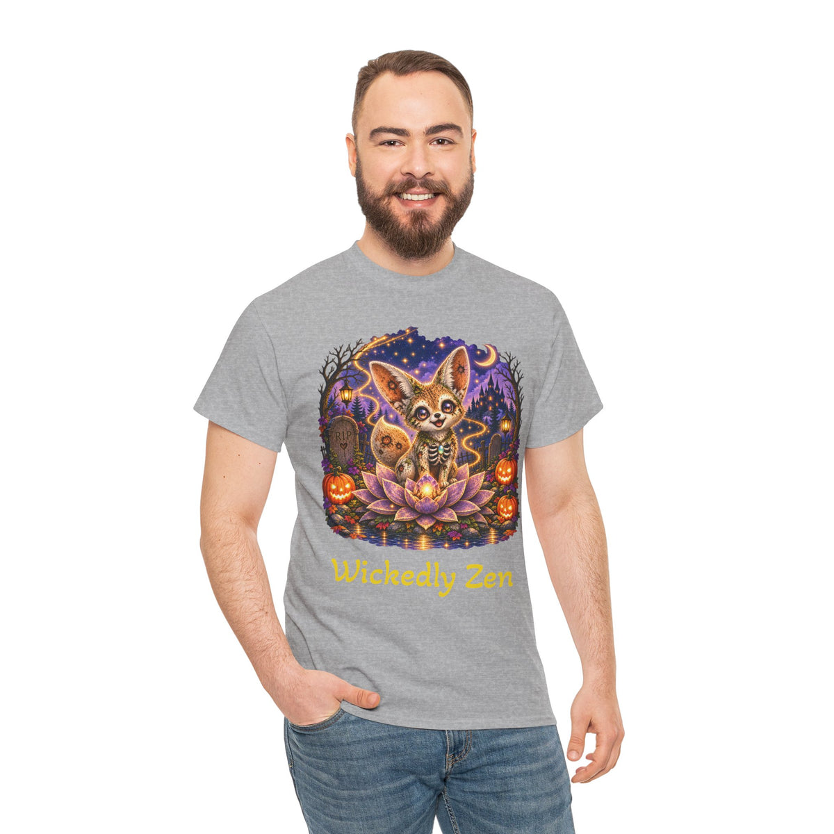 Glimmer the Zombie Fennec Fox Halloween T-Shirt | Wickedly Zen