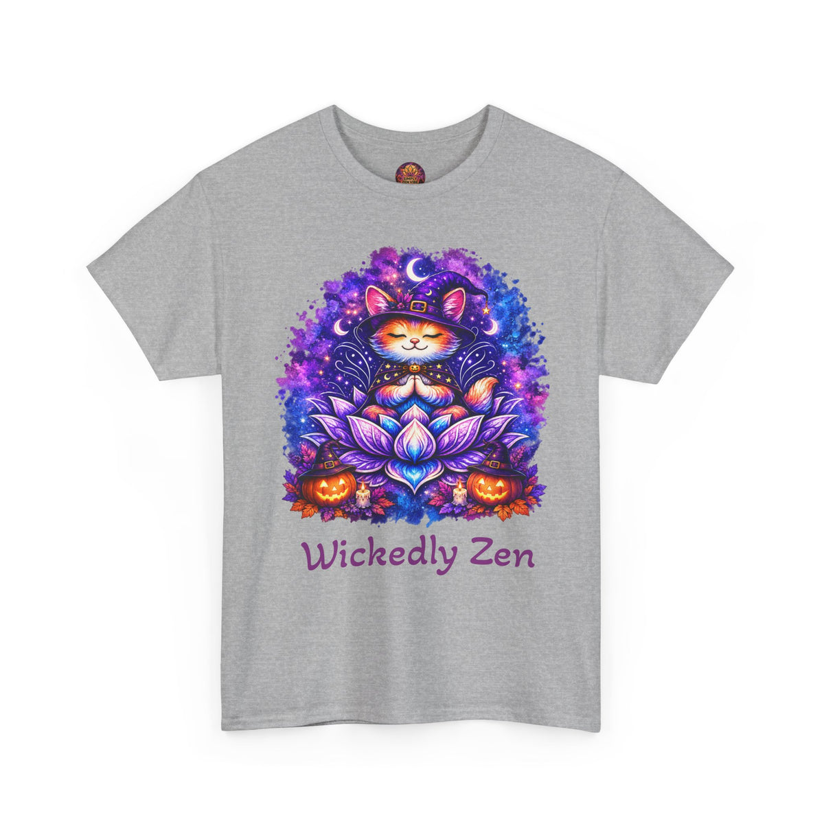 Luna the Witch Kitten Halloween T-Shirt | Wickedly Zen