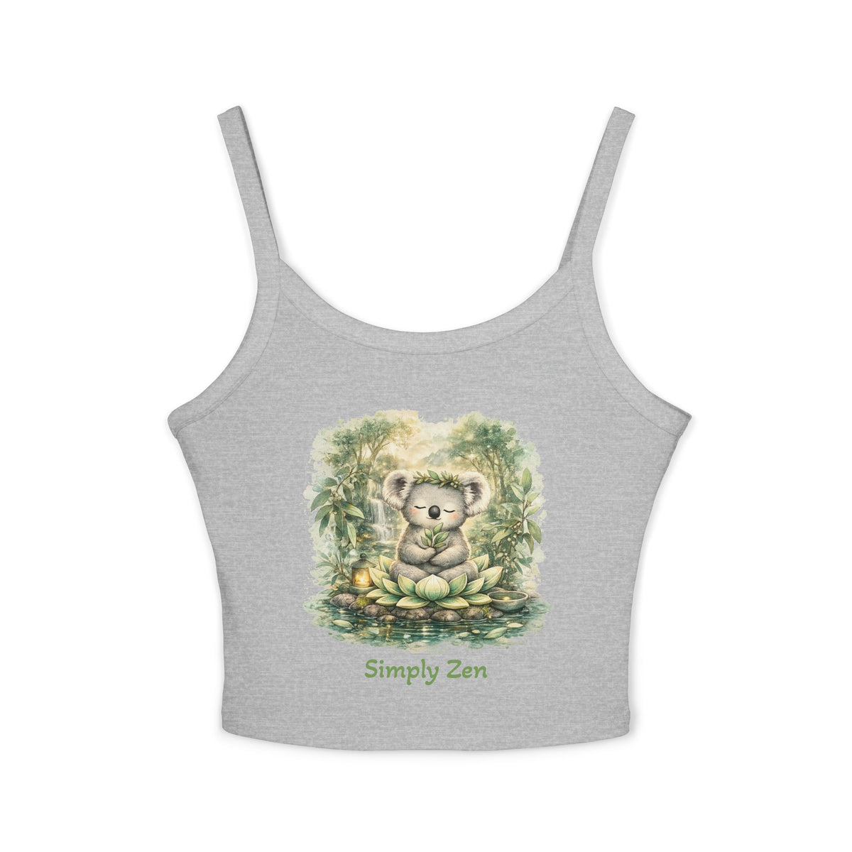 Bodhi the Peaceful Koala Tank Top | Zen Koala Women’s Crop Tank