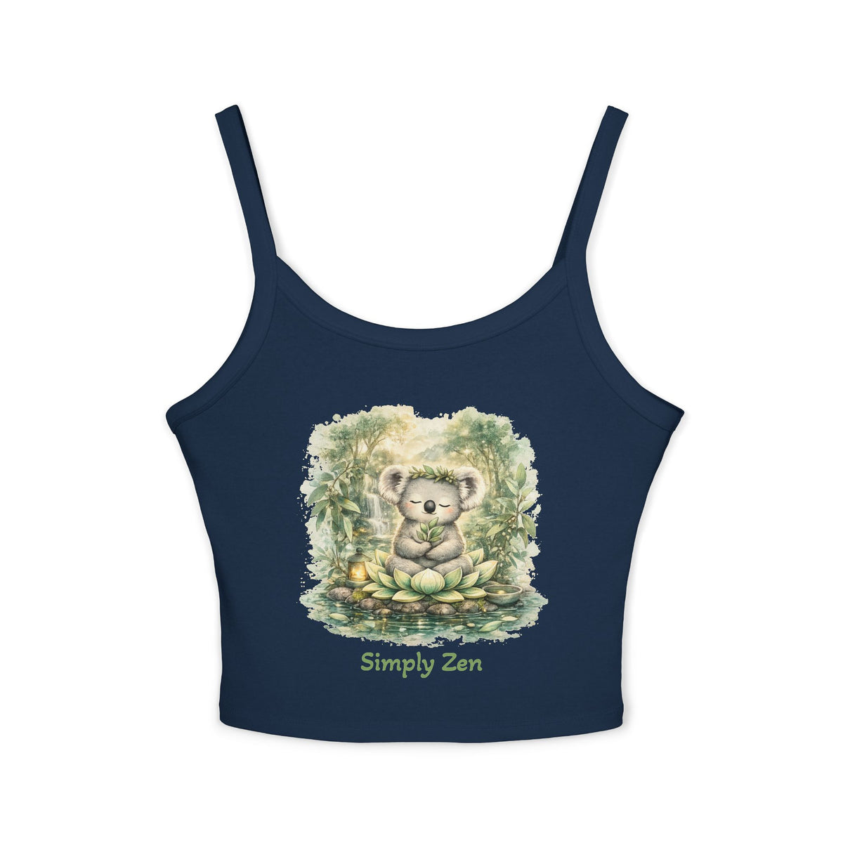 Bodhi the Peaceful Koala Tank Top | Zen Koala Women’s Crop Tank