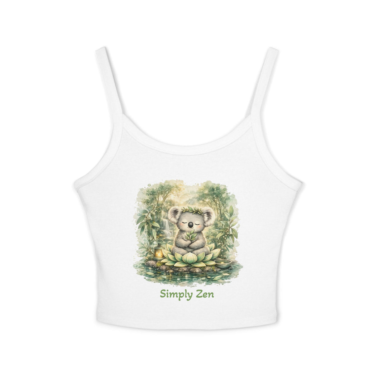 Bodhi the Peaceful Koala Tank Top | Zen Koala Women’s Crop Tank