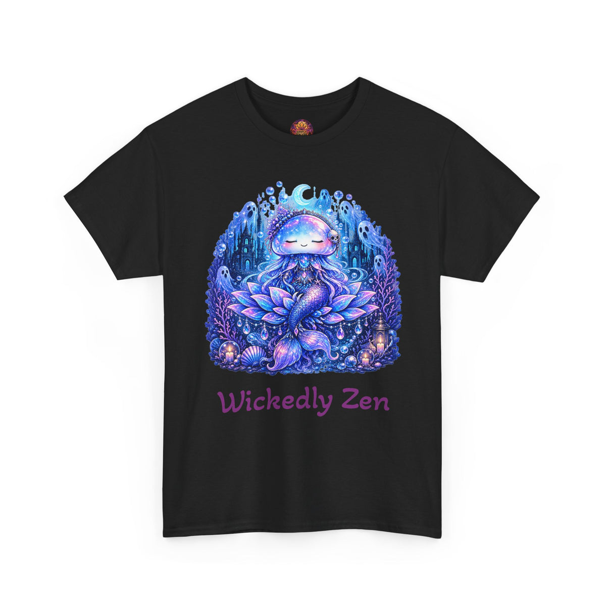 Aurelia the Haunted Mermaid Jellyfish Halloween T-Shirt | Wickedly Zen