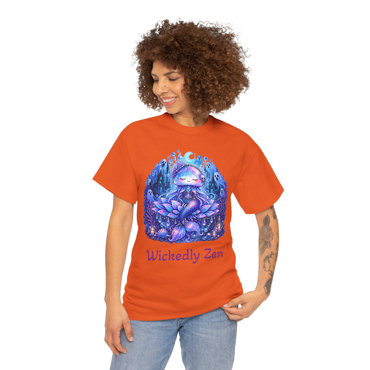 Aurelia the Haunted Mermaid Jellyfish Halloween T-Shirt | Wickedly Zen