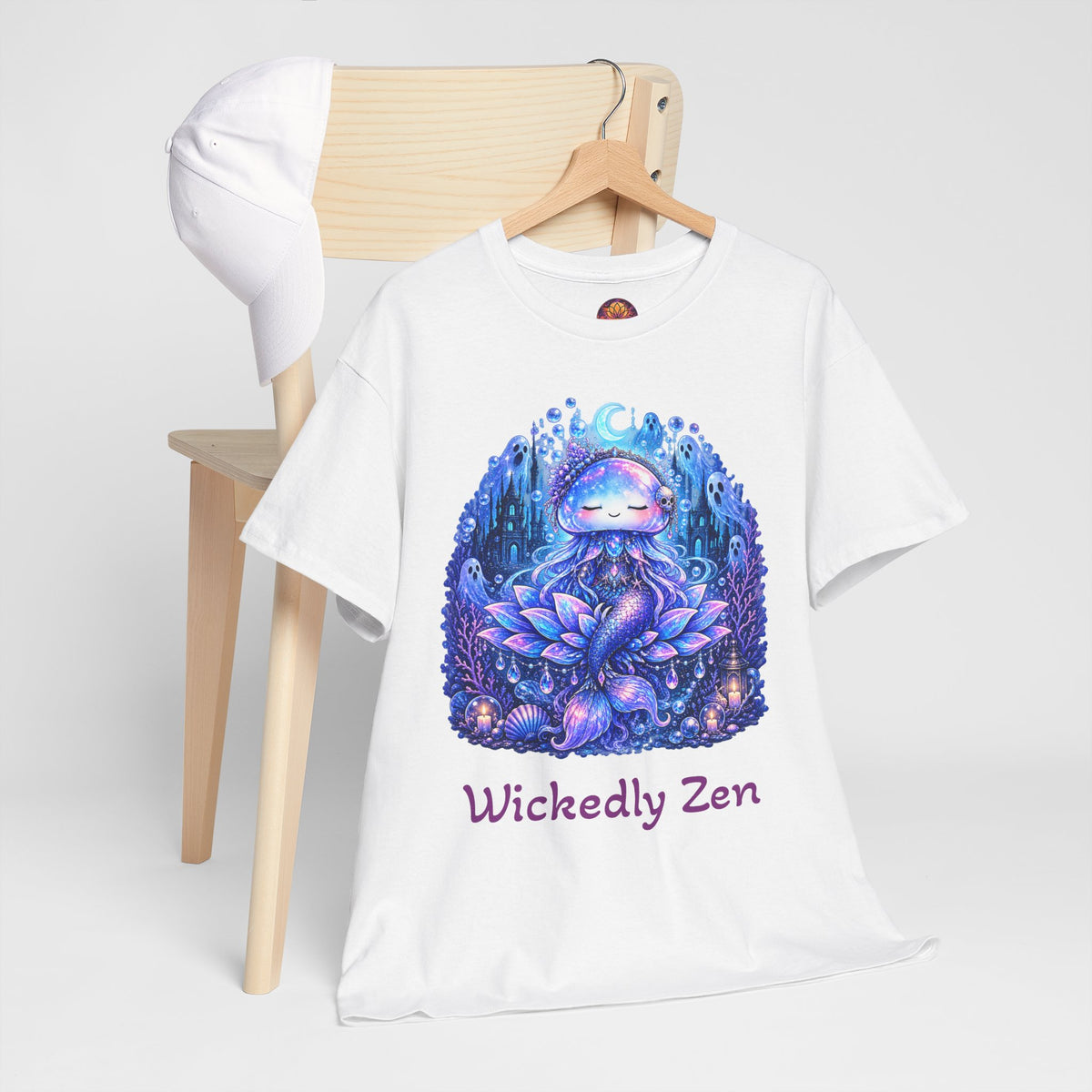 Aurelia the Haunted Mermaid Jellyfish Halloween T-Shirt | Wickedly Zen