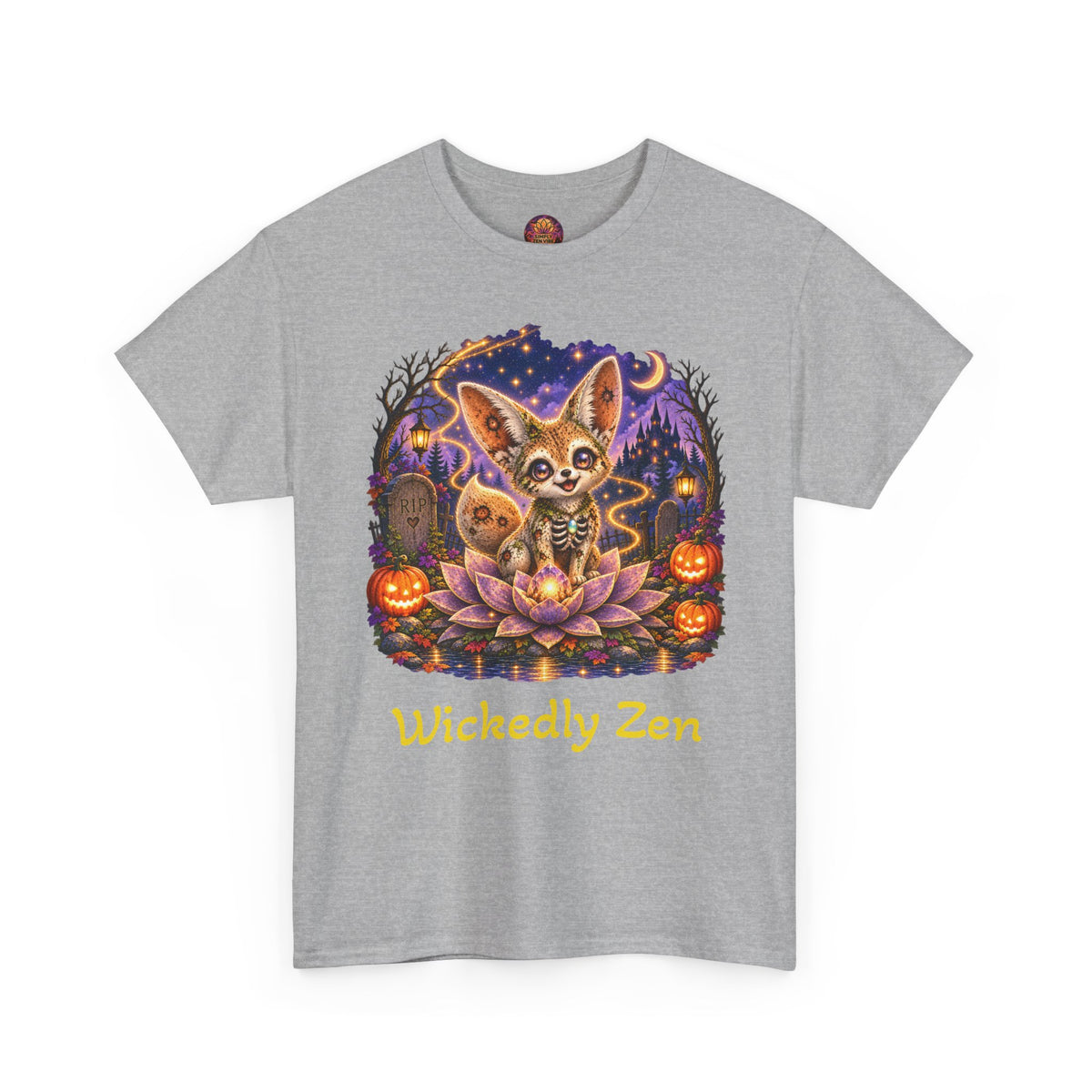 Glimmer the Zombie Fennec Fox Halloween T-Shirt | Wickedly Zen