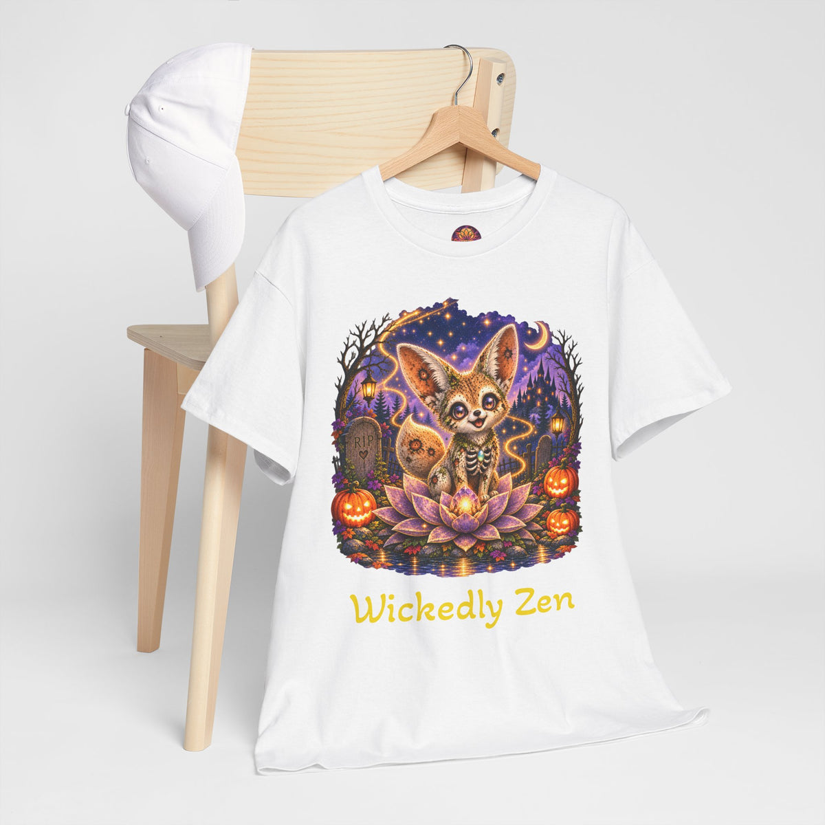 Glimmer the Zombie Fennec Fox Halloween T-Shirt | Wickedly Zen
