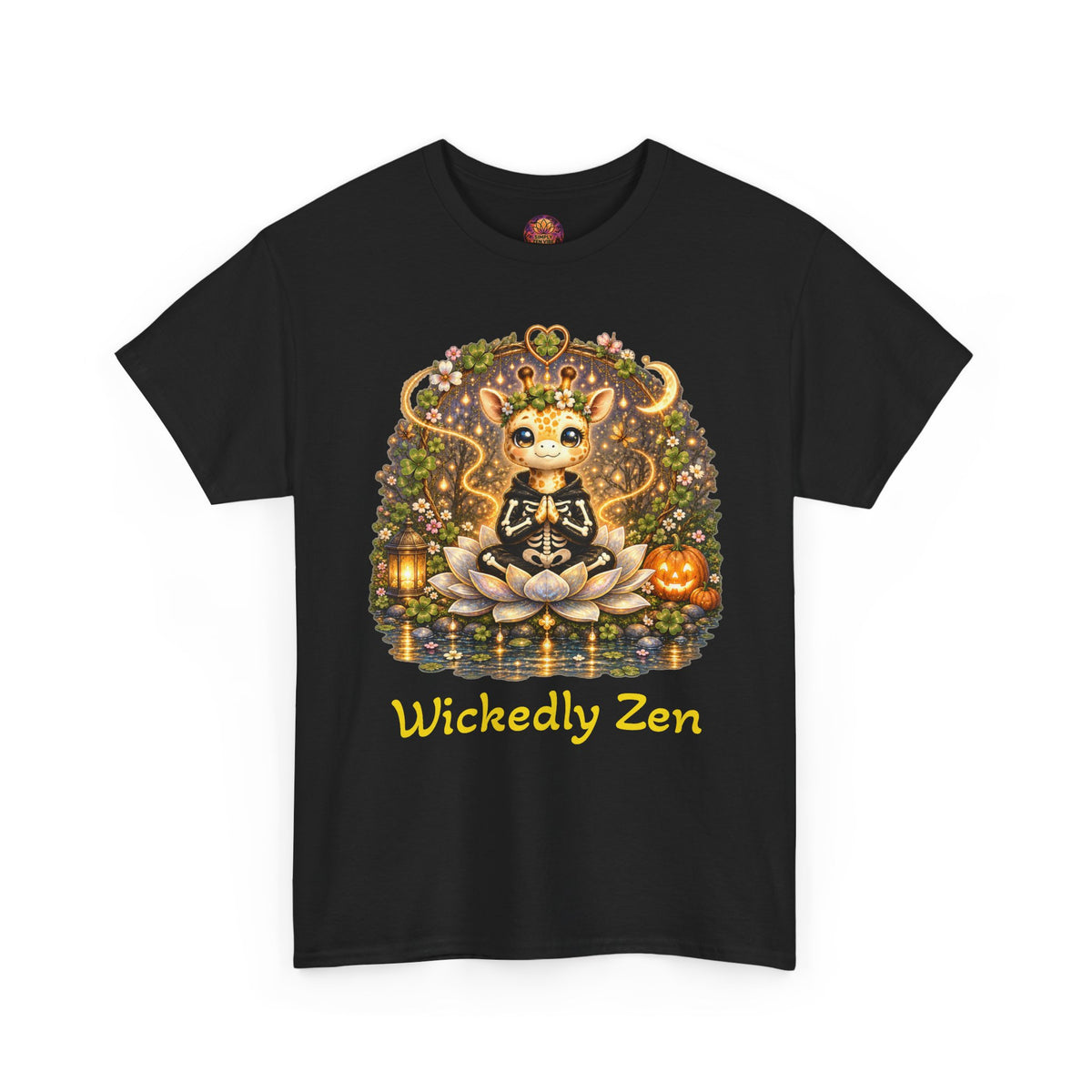 Juniper the Cute Skeleton Giraffe Halloween T-Shirt | Wickedly Zen