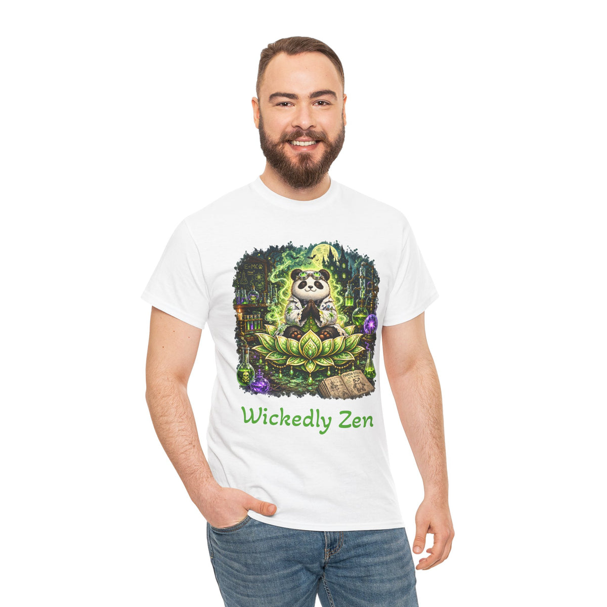 Bamboo the Mad Scientist Panda Halloween T-Shirt | Wickedly Zen