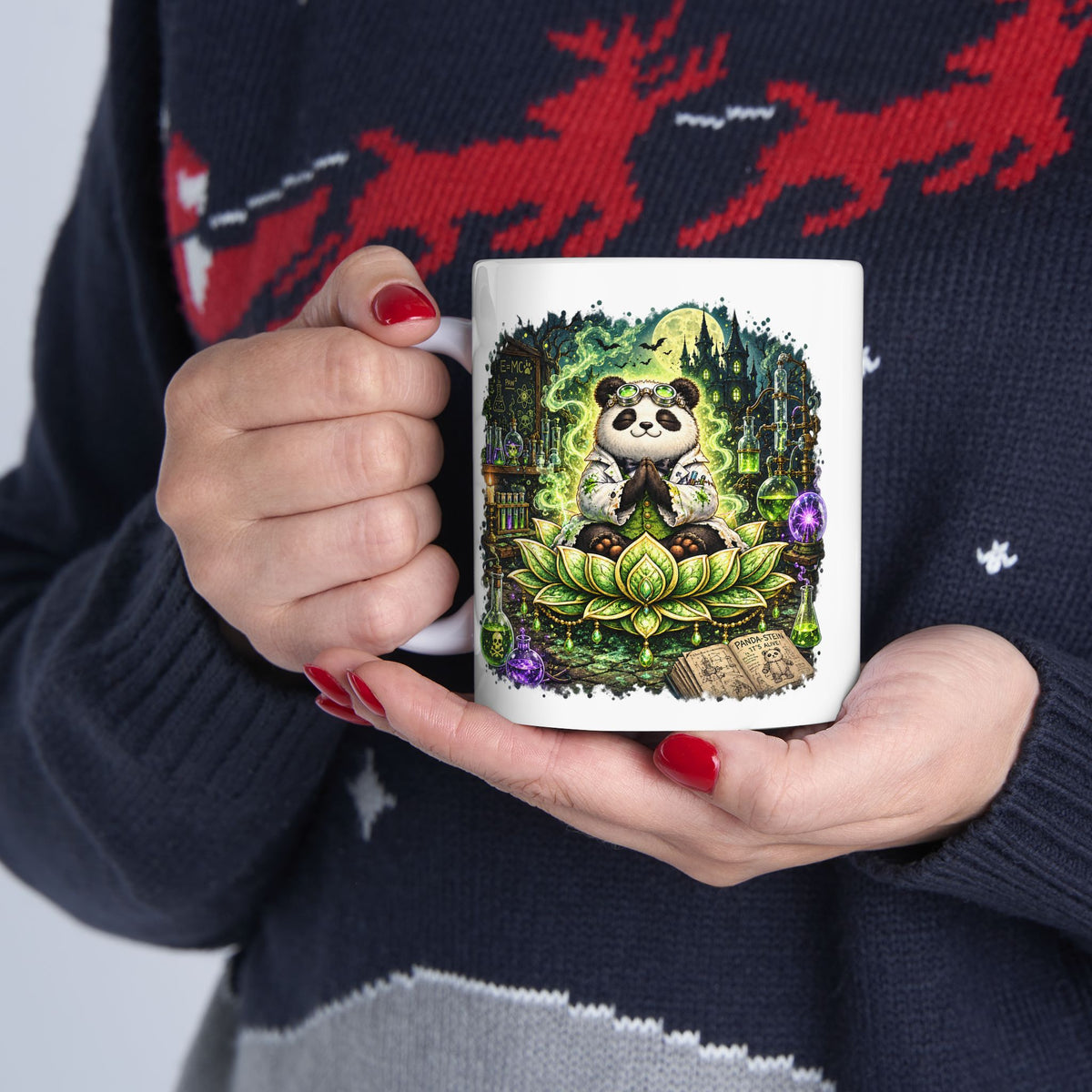 Bamboo the Mad Scientist Panda Halloween Mug – Wickedly Zen Cute Spooky Ceramic Coffee Mug