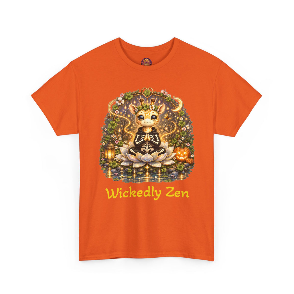 Juniper the Cute Skeleton Giraffe Halloween T-Shirt | Wickedly Zen