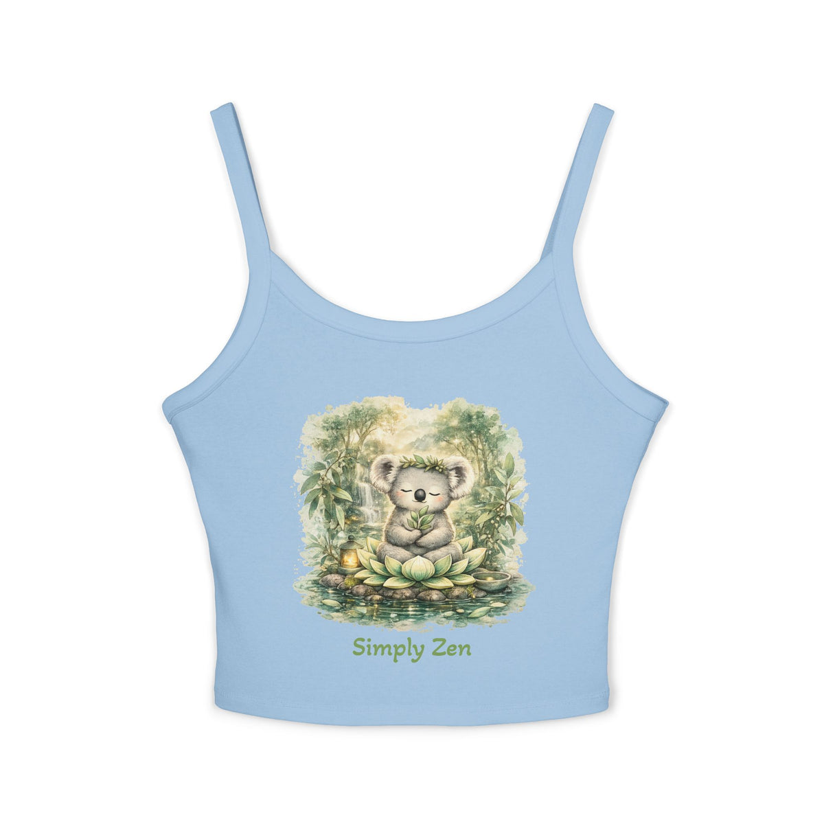 Bodhi the Peaceful Koala Tank Top | Zen Koala Women’s Crop Tank