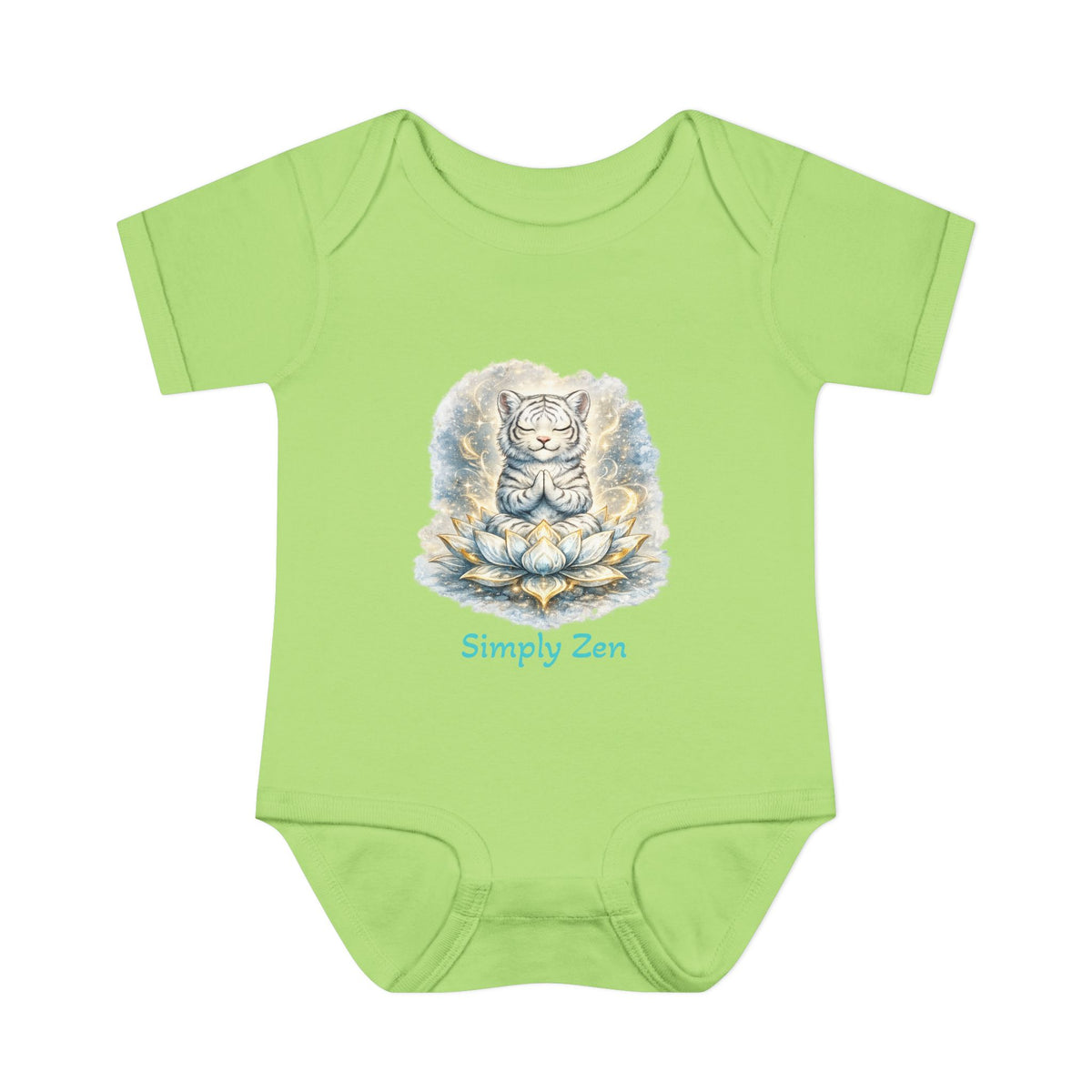 Shiro the Noble White Tiger Infant Bodysuit | Cute Zen Tiger Baby Onesie | Simply Zen Vibe