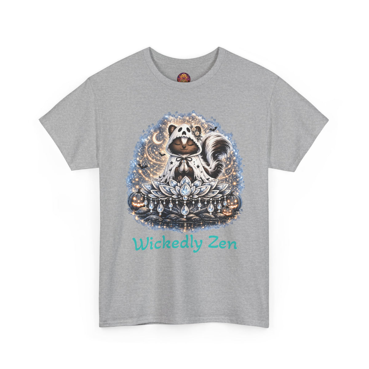 Sterling the Ghost Skunk T-Shirt – Wickedly Zen Cute Halloween Skunk Tee