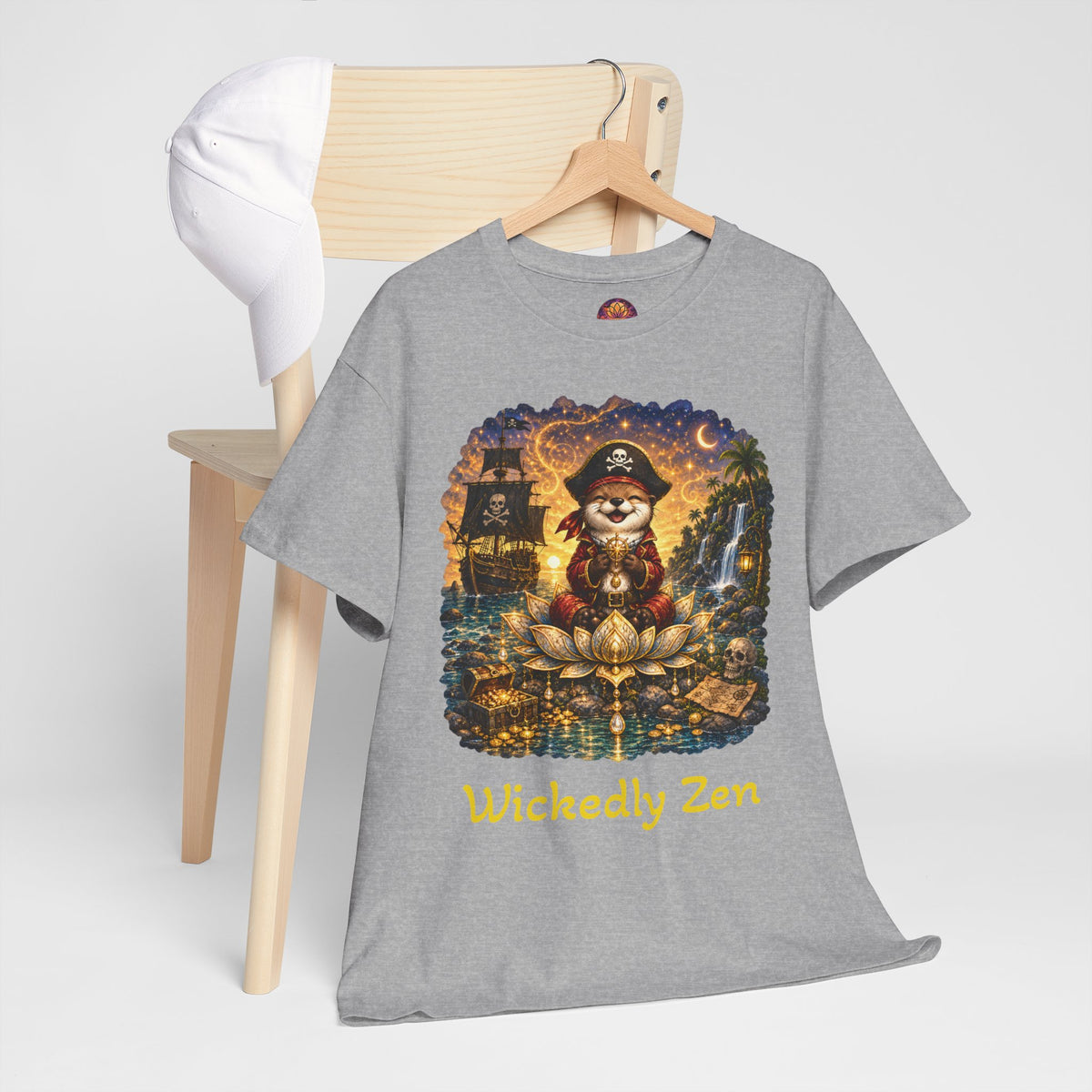 Sunny the Pirate Otter T-Shirt — Wickedly Zen Halloween Tee | Cute Pirate Otter Shirt