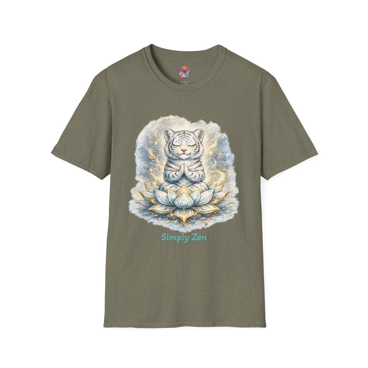 Shiro the Noble White Tiger T-Shirt | Noble Spirit & Inner Strength Tee | Simply Zen Vibe