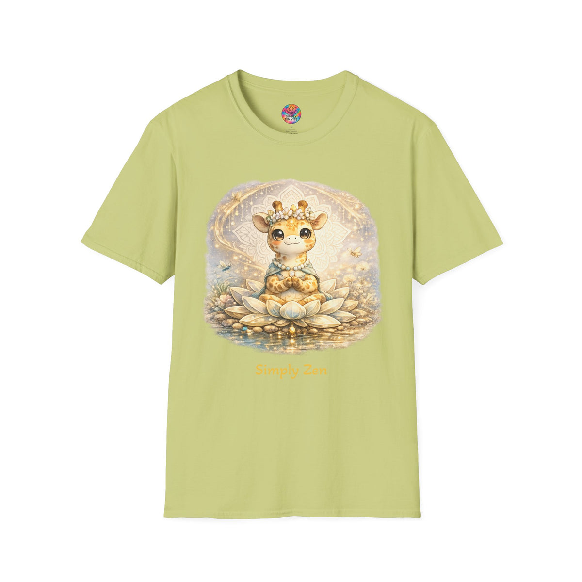 Juniper the Grateful Giraffe T-Shirt | Zen Giraffe Lotus Graphic Tee