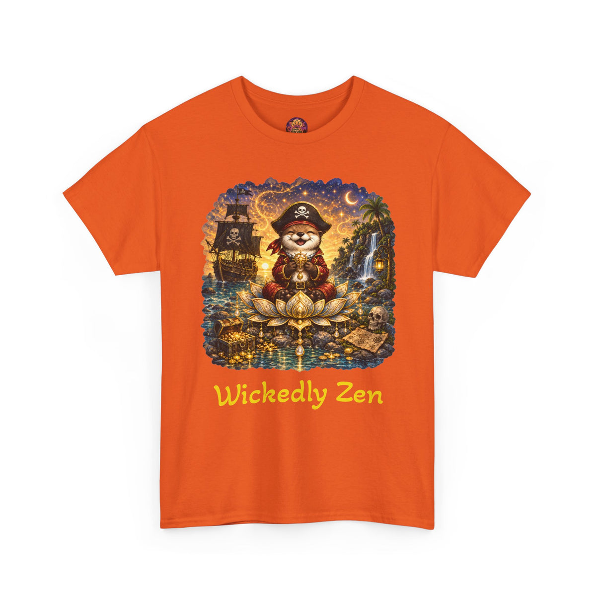Sunny the Pirate Otter T-Shirt — Wickedly Zen Halloween Tee | Cute Pirate Otter Shirt