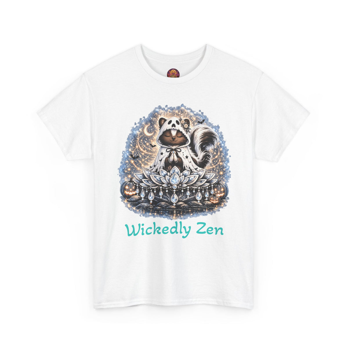 Sterling the Ghost Skunk T-Shirt – Wickedly Zen Cute Halloween Skunk Tee