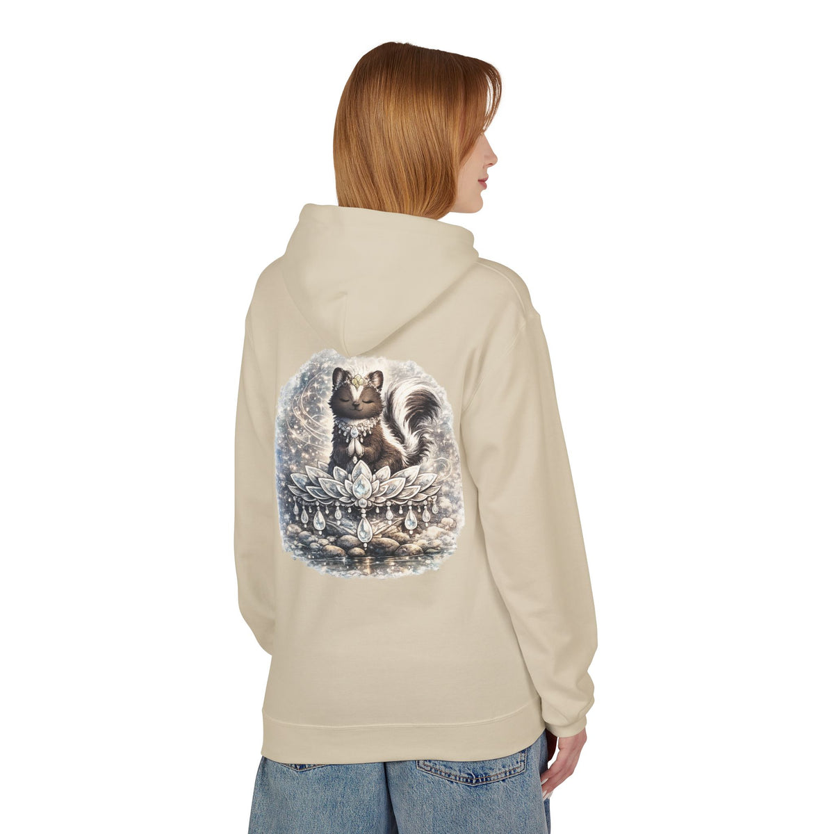 Sterling the Gentle Skunk Hoodie | Zen Skunk Lotus Pullover
