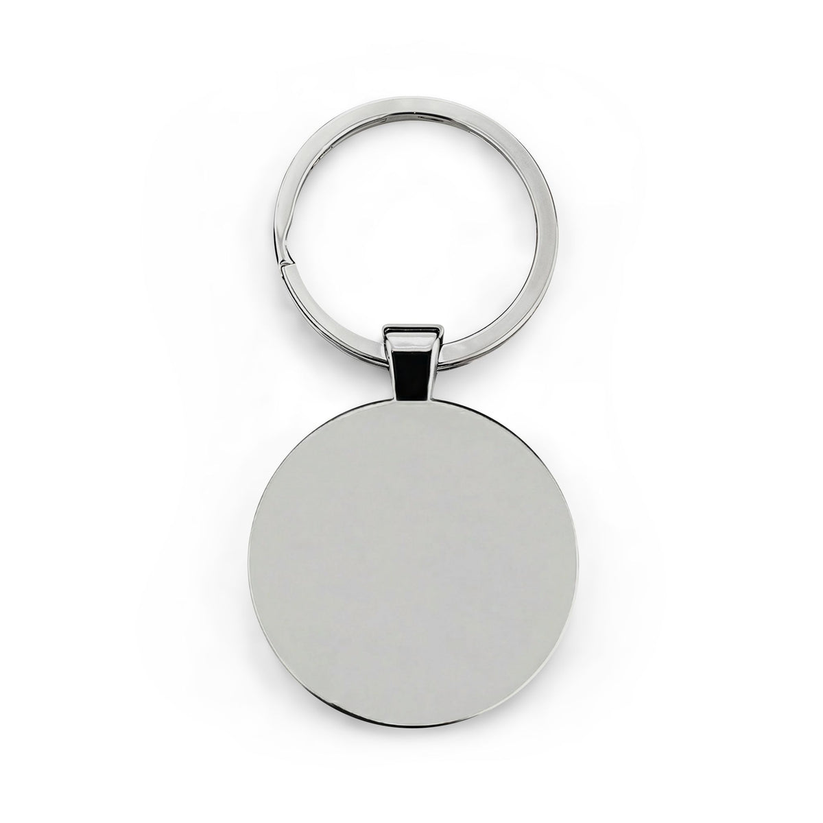 Luna the Serene Kitten Round Stainless Steel Keychain
