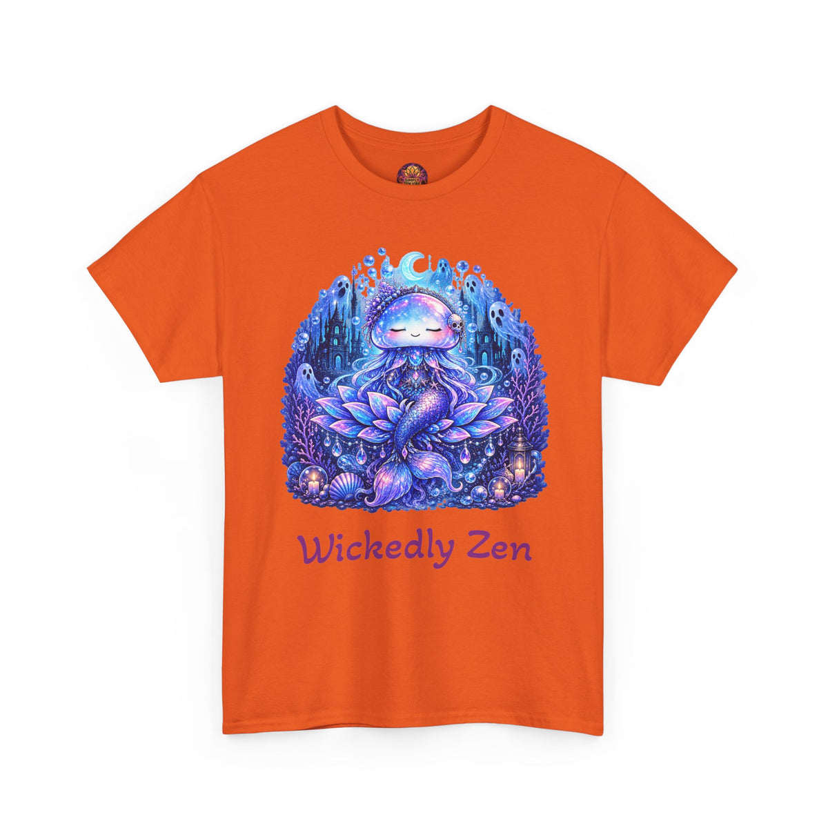 Aurelia the Haunted Mermaid Jellyfish Halloween T-Shirt | Wickedly Zen