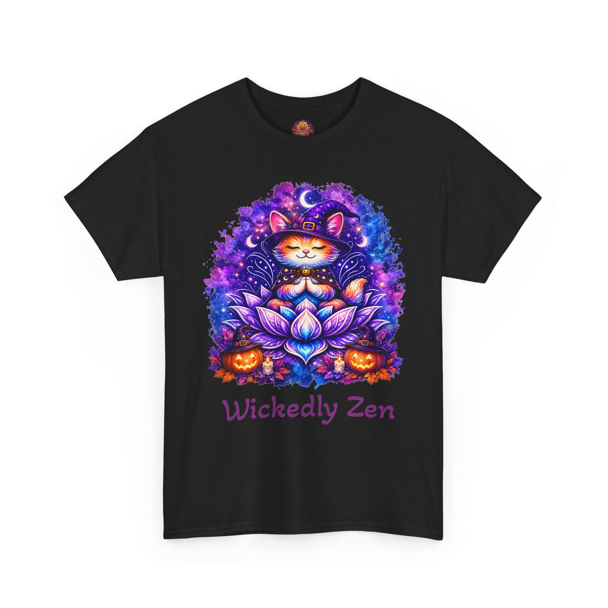 Luna the Witch Kitten Halloween T-Shirt | Wickedly Zen