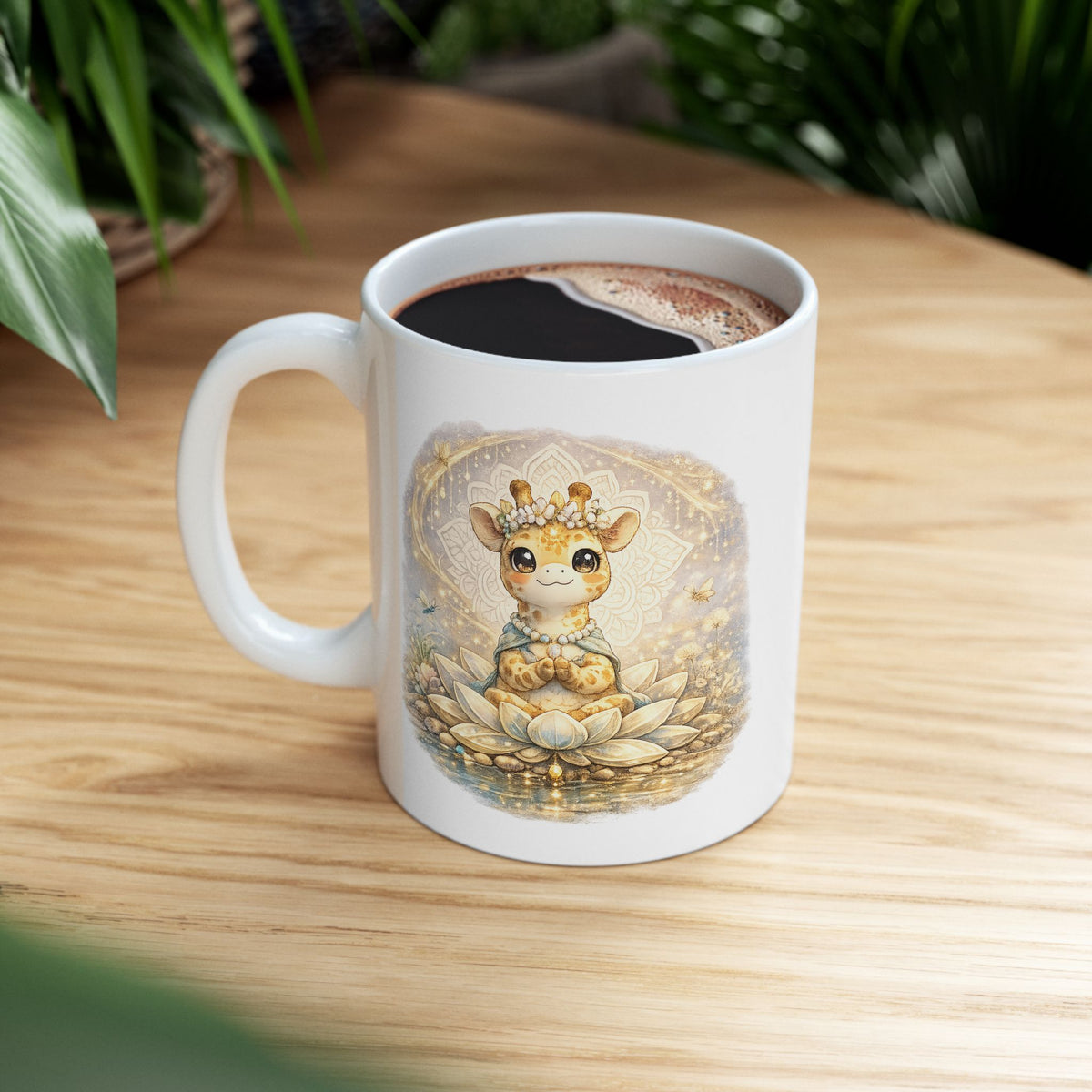 Juniper the Grateful Giraffe Mug | Gratitude Lotus Ceramic Mug