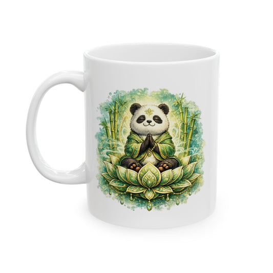 Bamboo the Contentment Panda Mug | Zen Panda Coffee Cup | Cute Lotus Mug | Mindfulness Gift | Simply Zen Vibe
