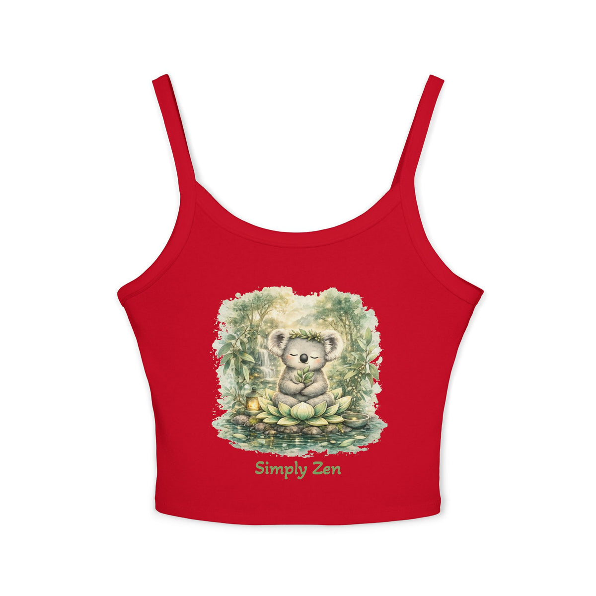 Bodhi the Peaceful Koala Tank Top | Zen Koala Women’s Crop Tank