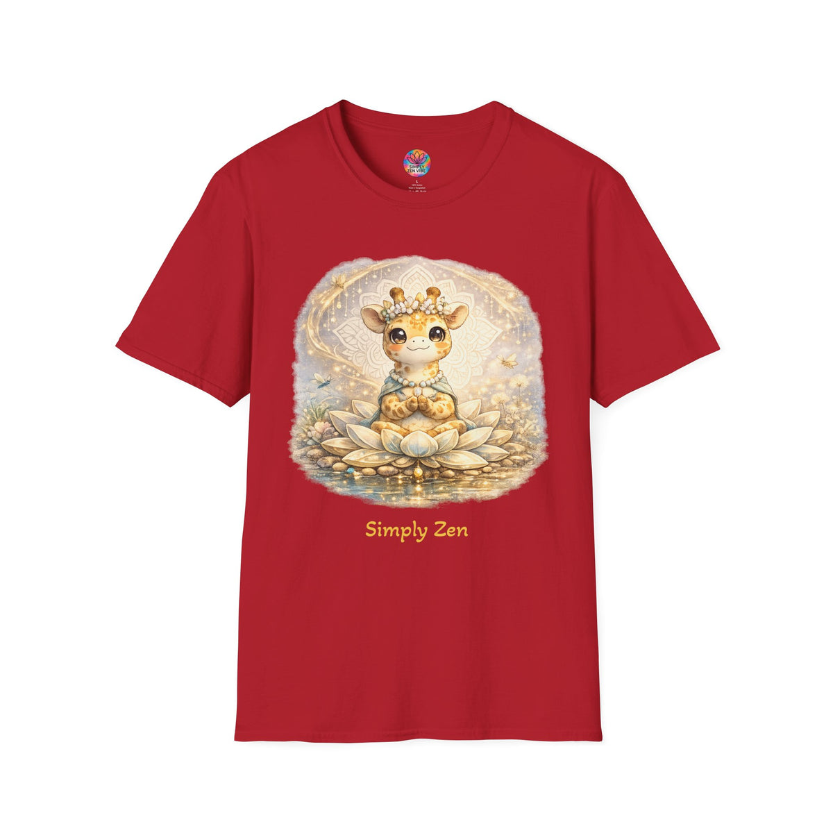Juniper the Grateful Giraffe T-Shirt | Zen Giraffe Lotus Graphic Tee