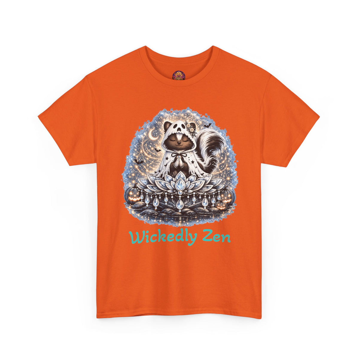 Sterling the Ghost Skunk T-Shirt – Wickedly Zen Cute Halloween Skunk Tee