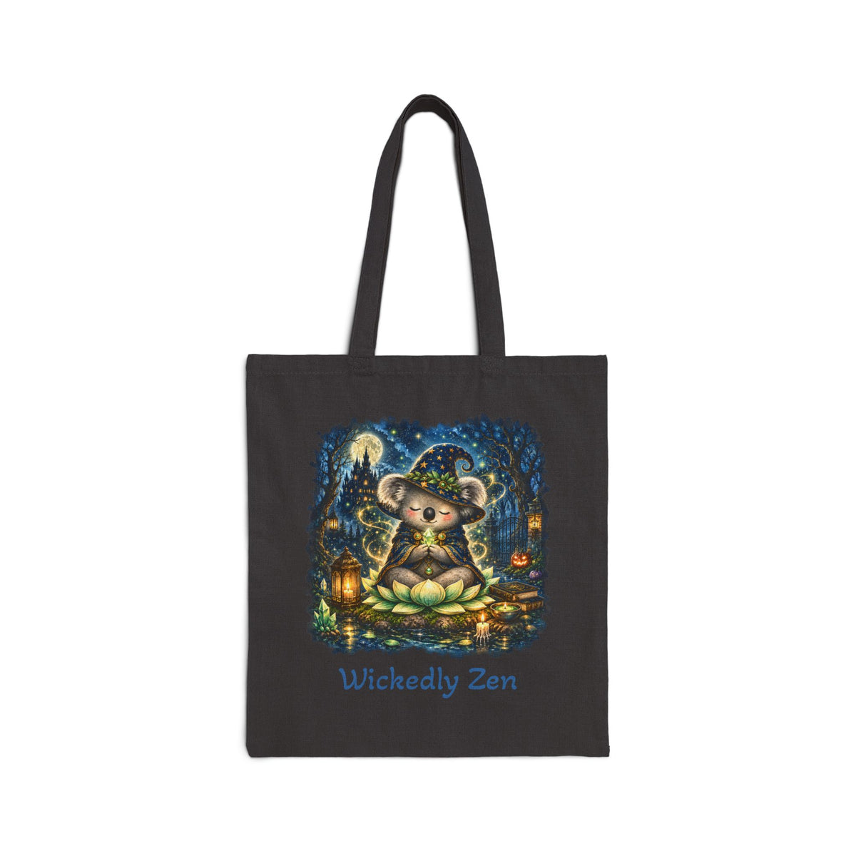 Bodhi the Wizard Koala Tote Bag – Cute Halloween Wickedly Zen Canvas Tote