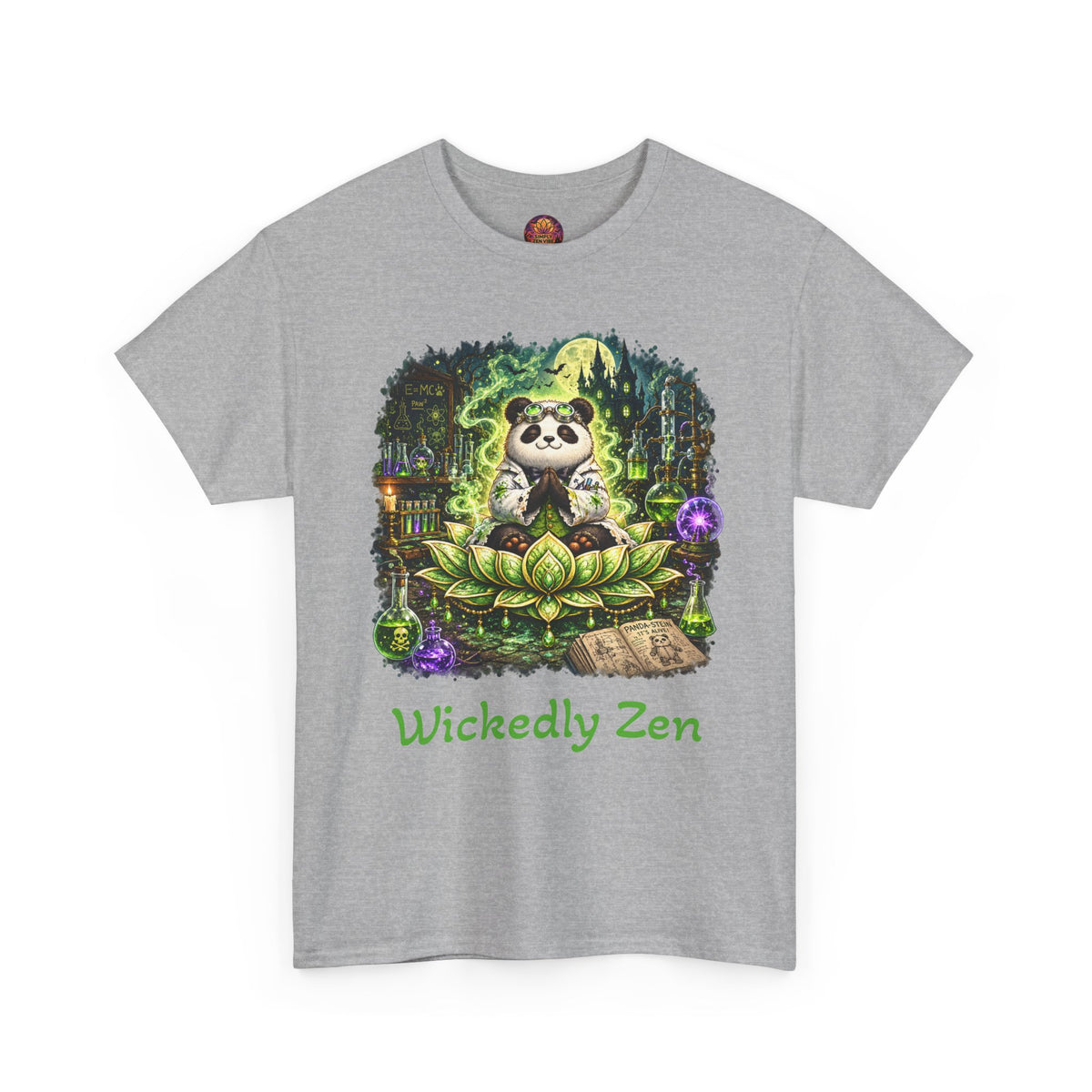 Bamboo the Mad Scientist Panda Halloween T-Shirt | Wickedly Zen