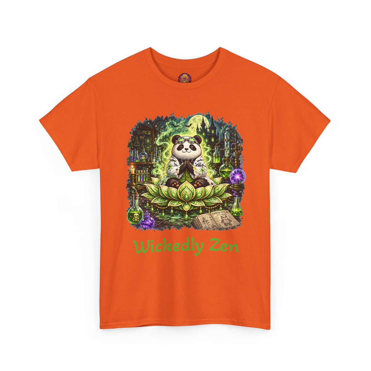 Bamboo the Mad Scientist Panda Halloween T-Shirt | Wickedly Zen