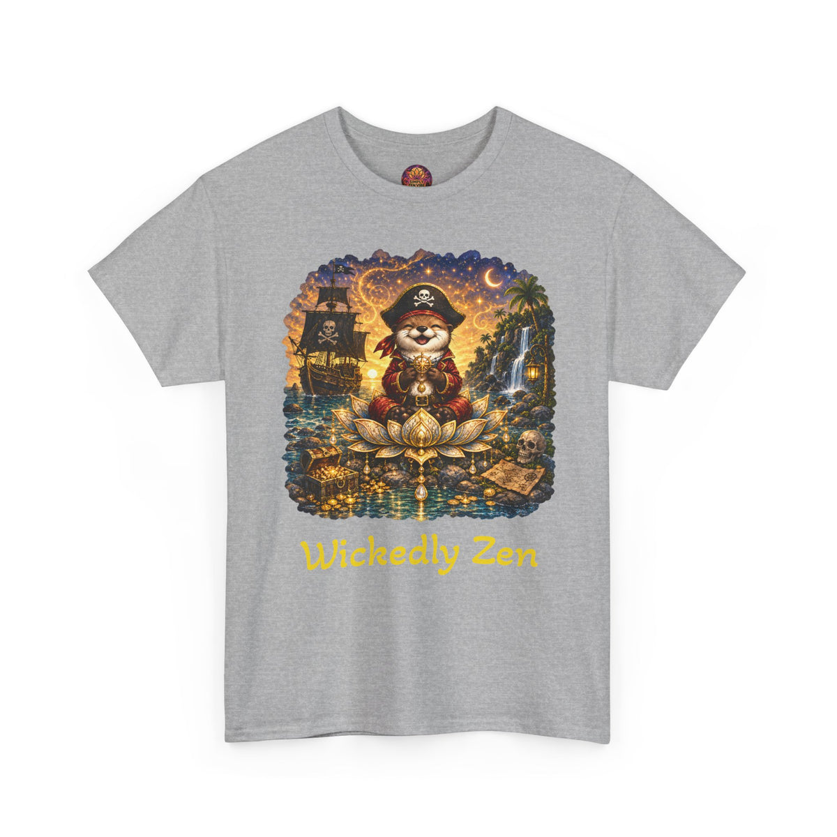 Sunny the Pirate Otter T-Shirt — Wickedly Zen Halloween Tee | Cute Pirate Otter Shirt