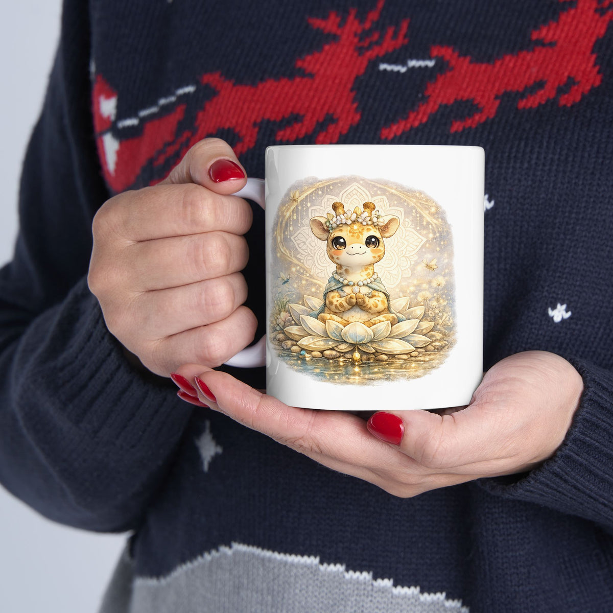 Juniper the Grateful Giraffe Mug | Gratitude Lotus Ceramic Mug