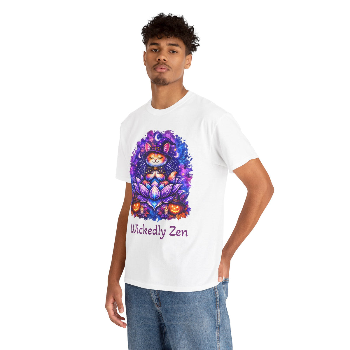 Luna the Witch Kitten Halloween T-Shirt | Wickedly Zen