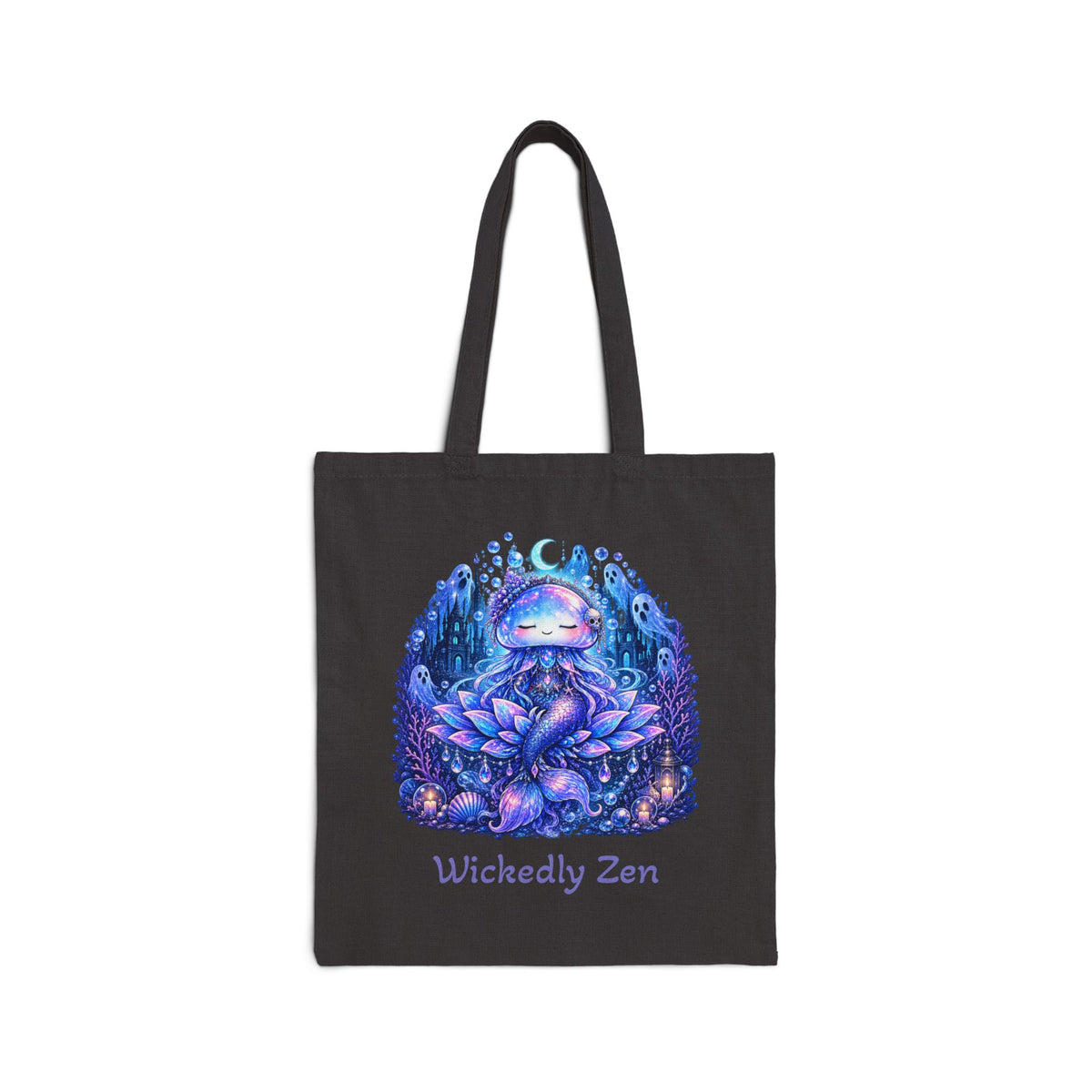 Aurelia the Haunted Mermaid Tote Bag | Wickedly Zen Halloween Tote