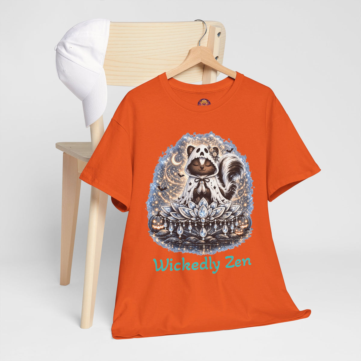 Sterling the Ghost Skunk T-Shirt – Wickedly Zen Cute Halloween Skunk Tee