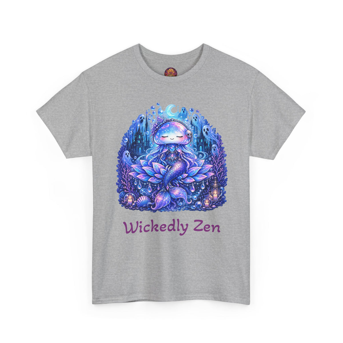 Aurelia the Haunted Mermaid Jellyfish Halloween T-Shirt | Wickedly Zen