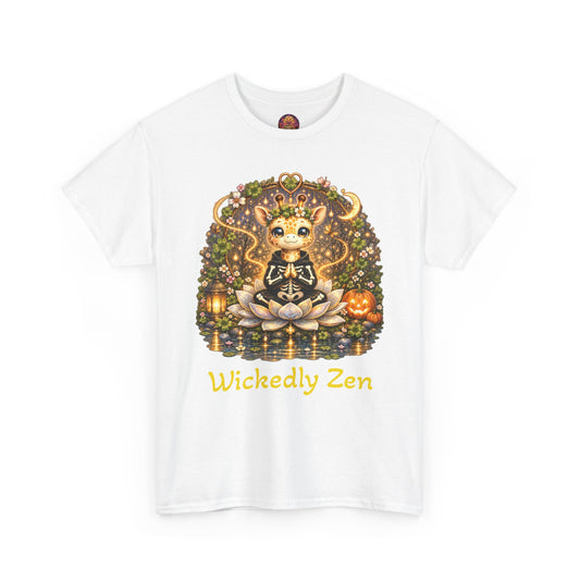 Juniper the Cute Skeleton Giraffe Halloween T-Shirt | Wickedly Zen