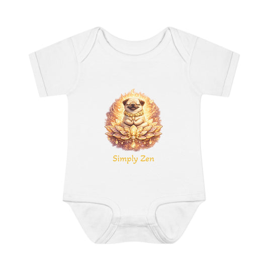 Biscuit the Joyful Pug Baby Bodysuit