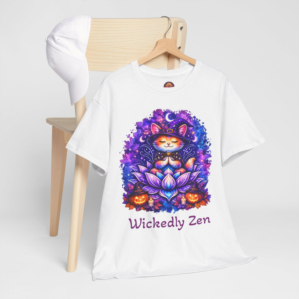 Luna the Witch Kitten Halloween T-Shirt | Wickedly Zen
