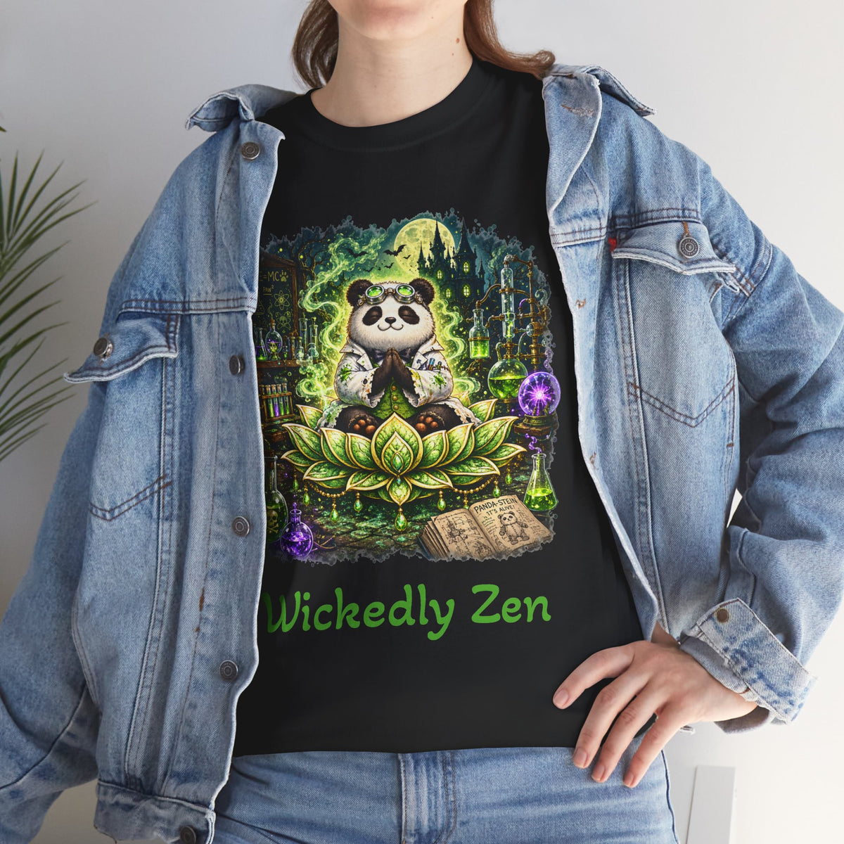 Bamboo the Mad Scientist Panda Halloween T-Shirt | Wickedly Zen