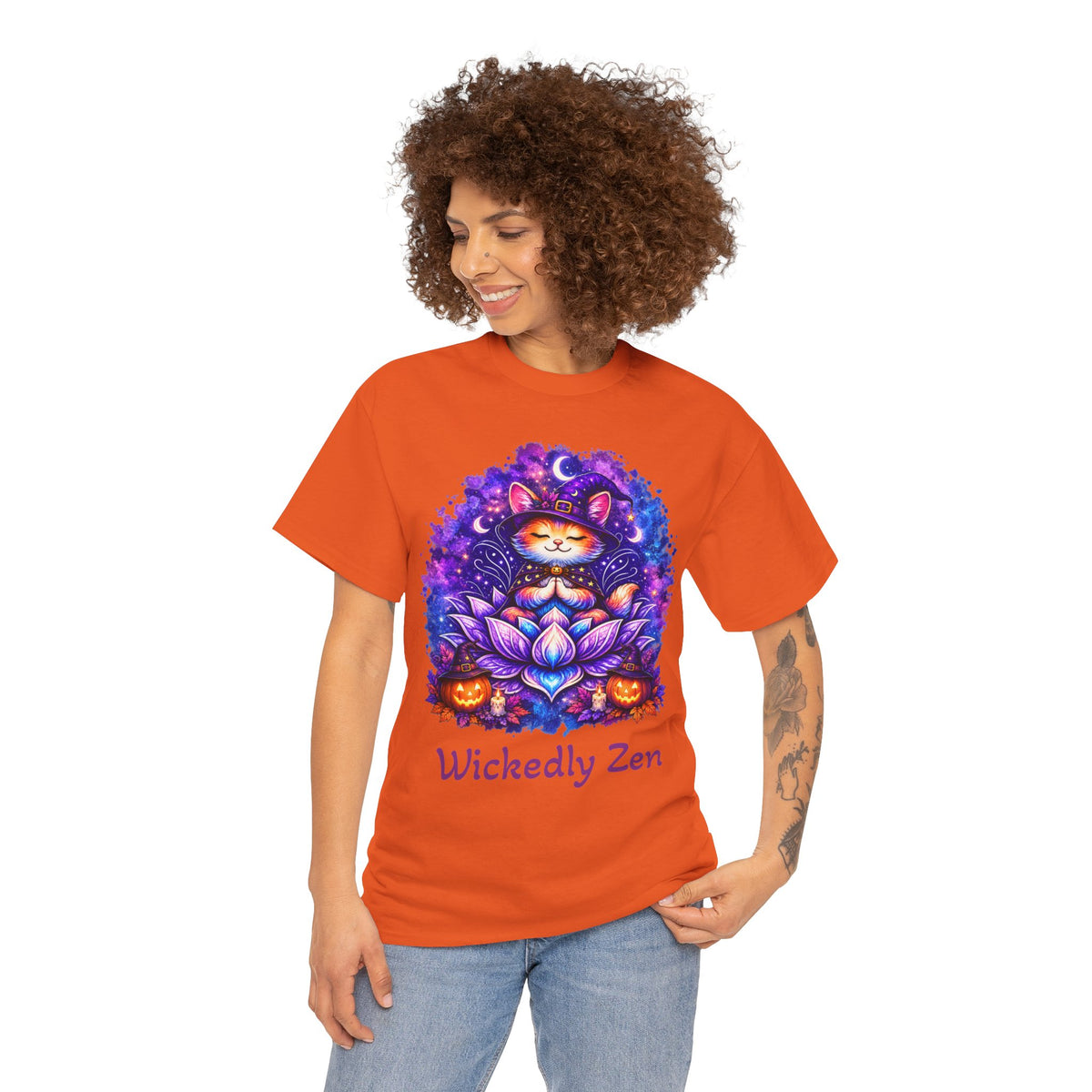 Luna the Witch Kitten Halloween T-Shirt | Wickedly Zen