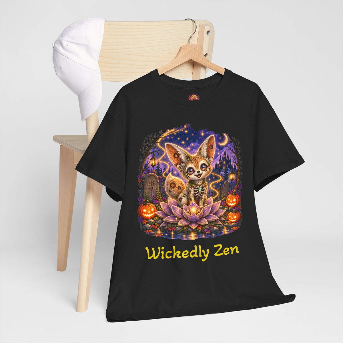 Glimmer the Zombie Fennec Fox Halloween T-Shirt | Wickedly Zen