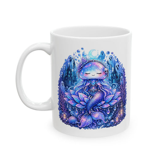 Aurelia the Haunted Mermaid Mug – Cute Spooky Halloween Ceramic Mug | Wickedly Zen