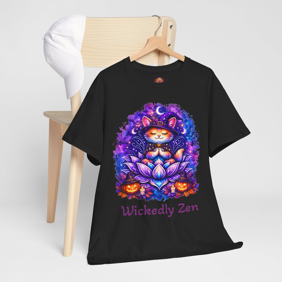 Luna the Witch Kitten Halloween T-Shirt | Wickedly Zen