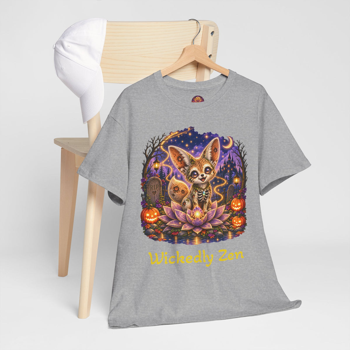 Glimmer the Zombie Fennec Fox Halloween T-Shirt | Wickedly Zen