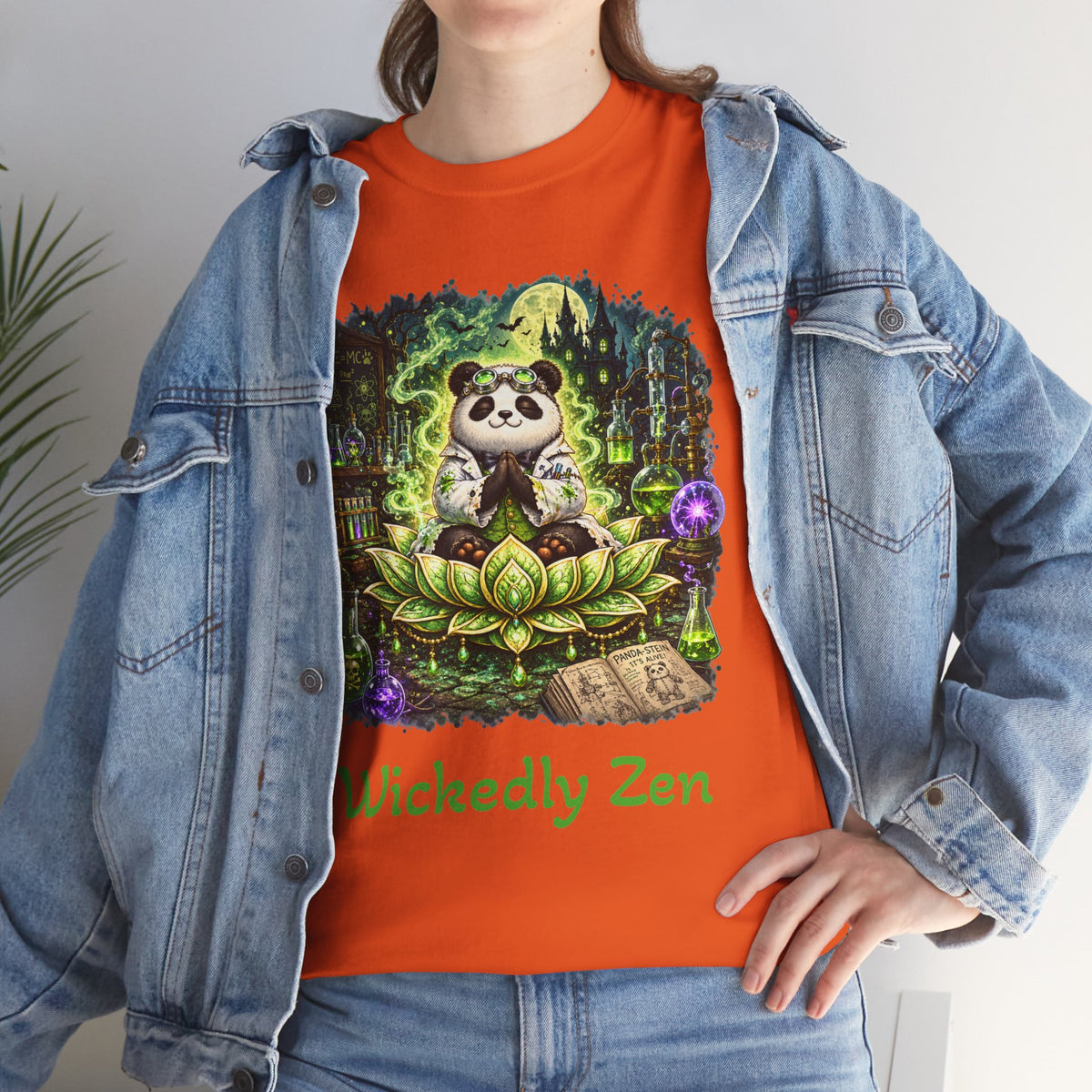 Bamboo the Mad Scientist Panda Halloween T-Shirt | Wickedly Zen